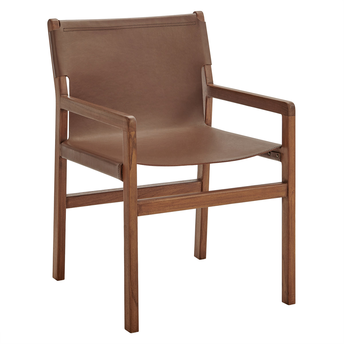 Sonora Leather Dining Chair - Nutmeg Brown