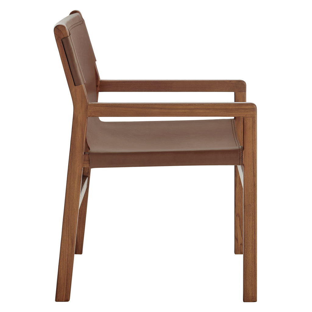 Sonora Leather Dining Chair - Nutmeg Brown
