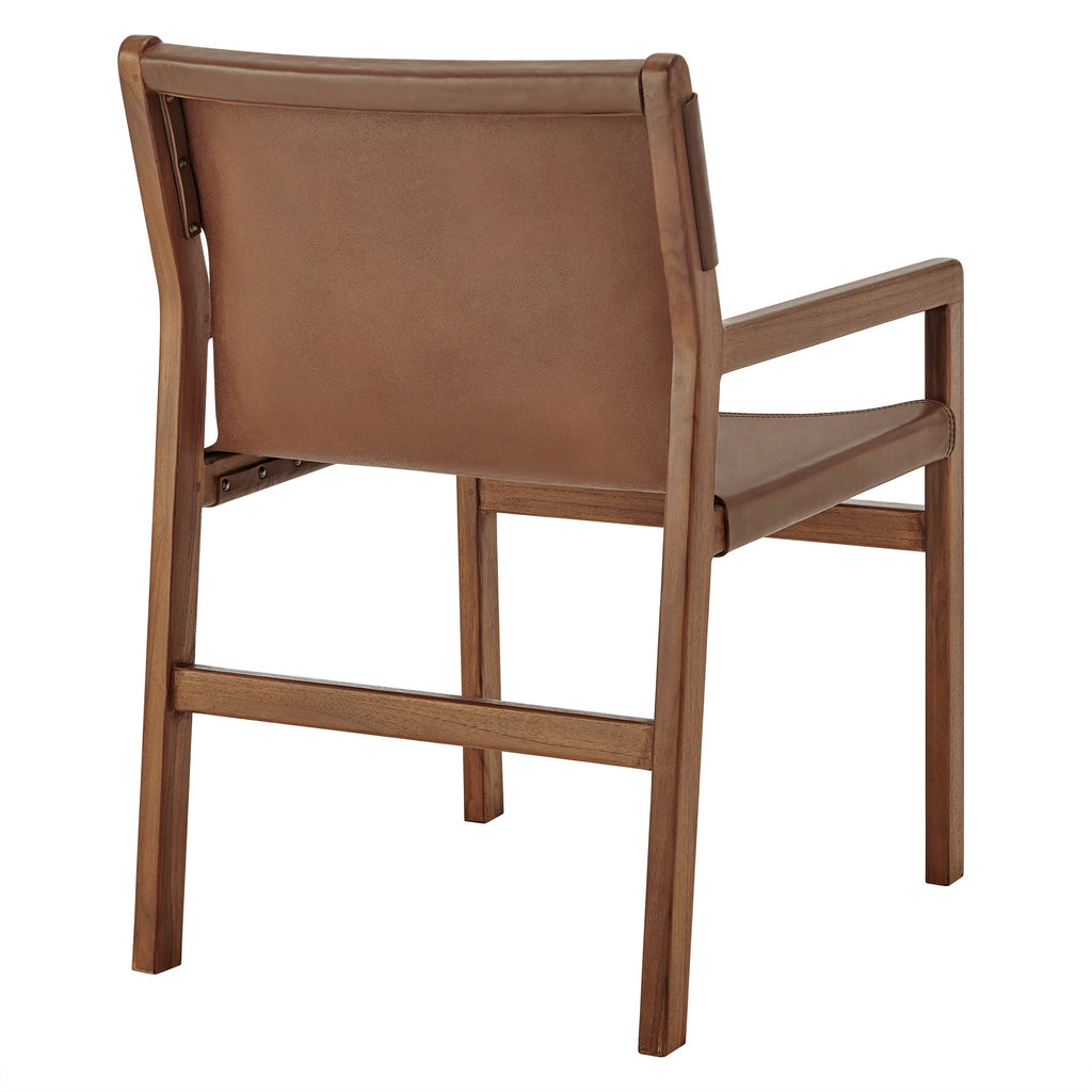Sonora Leather Dining Chair - Nutmeg Brown