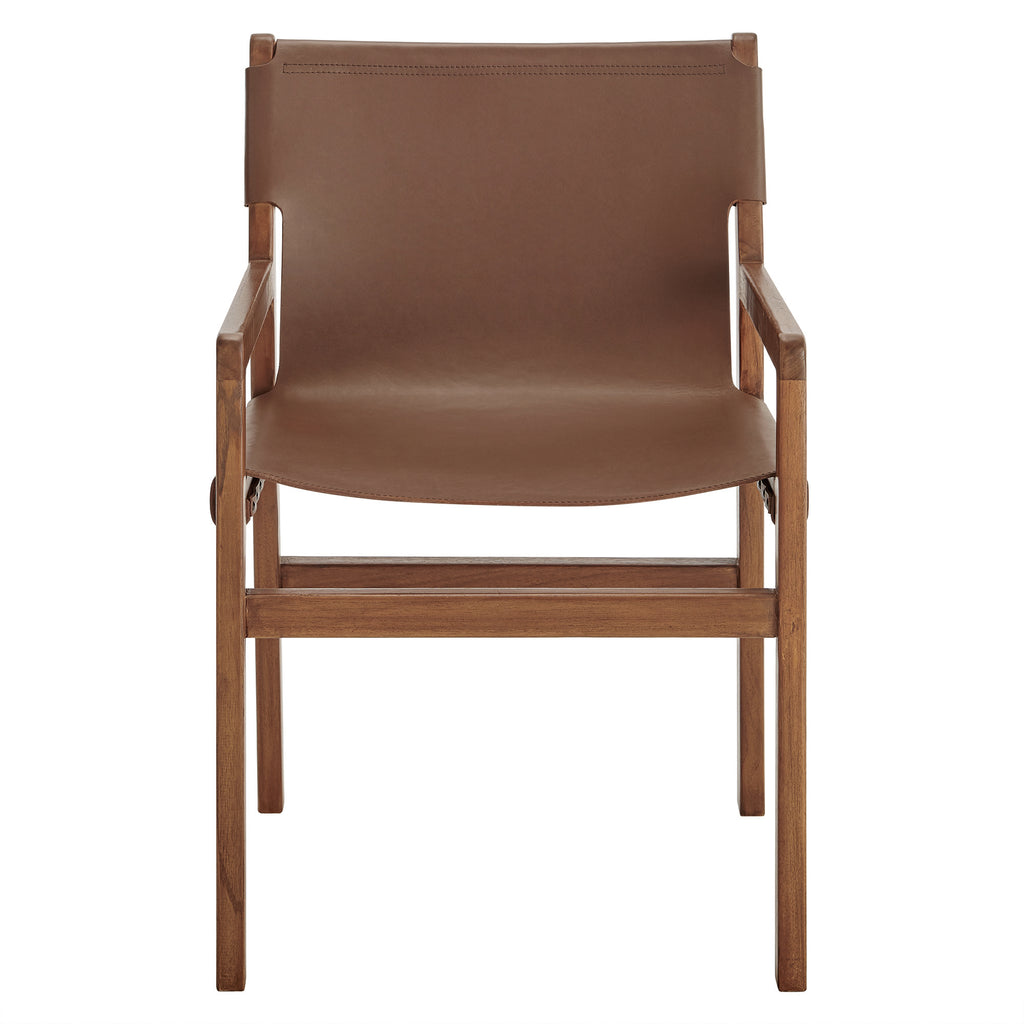 Sonora Leather Dining Chair - Nutmeg Brown