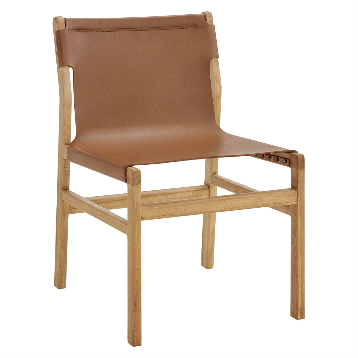 Sonora Leather Dining Side Chair - Chestnut Tan