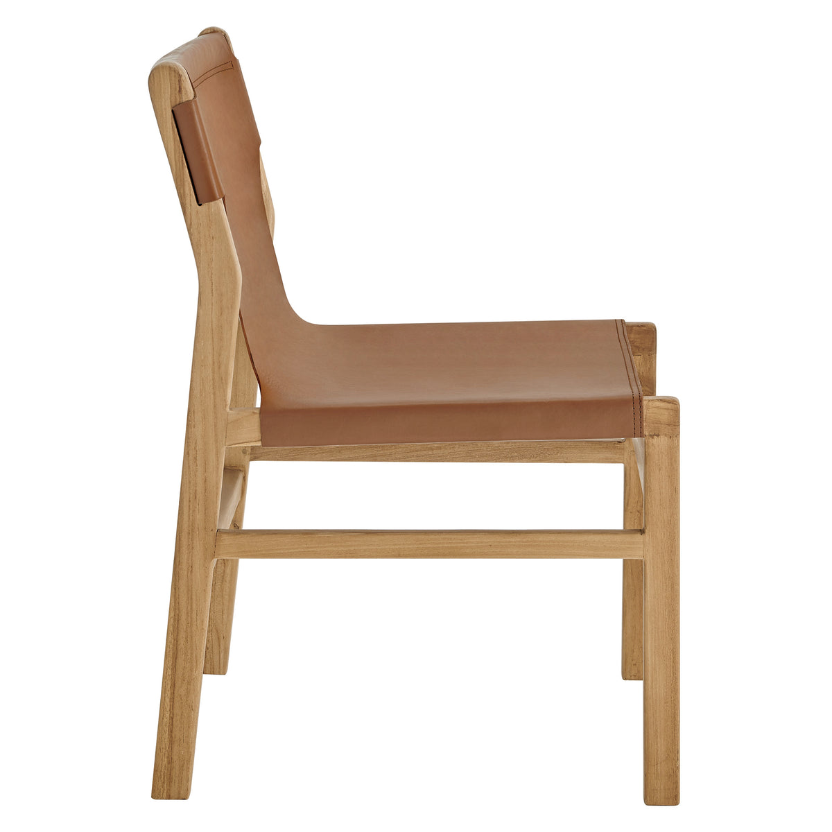 Sonora Leather Dining Side Chair - Chestnut Tan