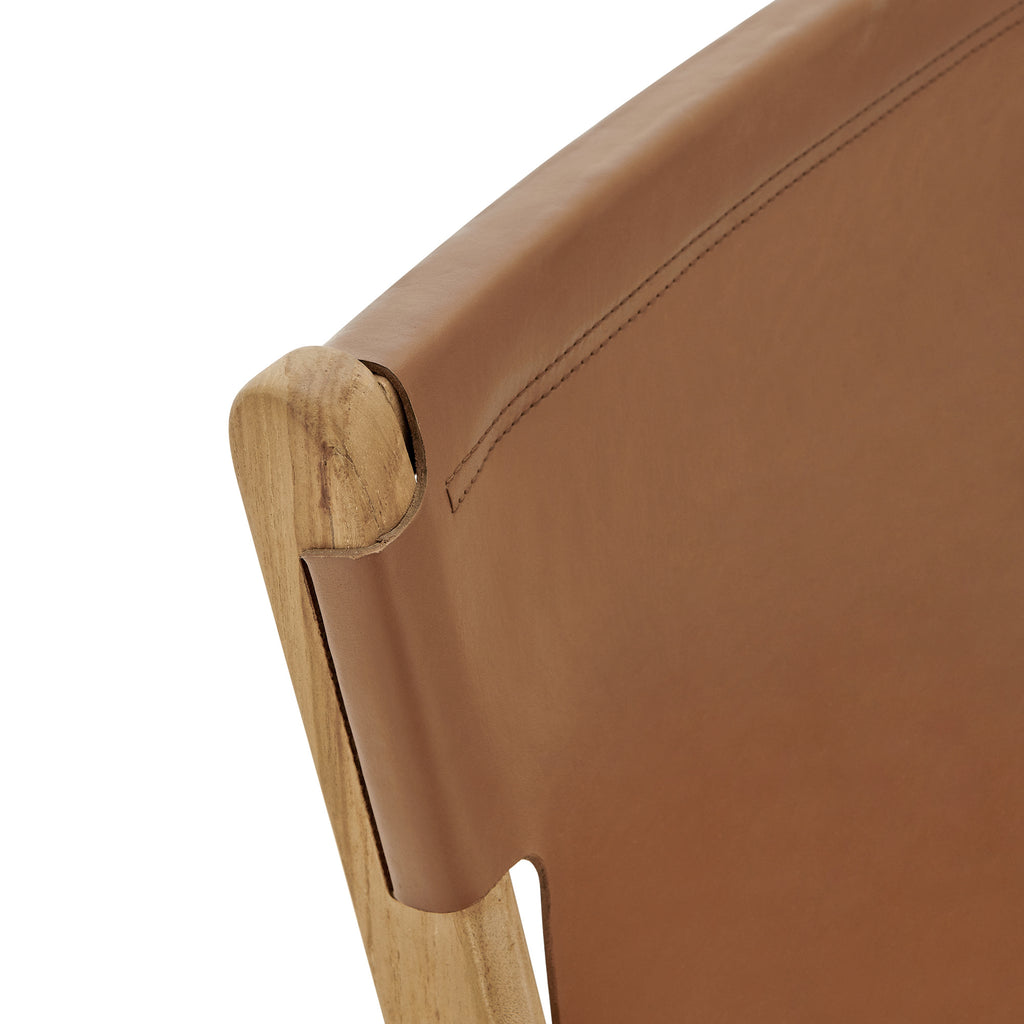 Sonora Leather Dining Side Chair - Chestnut Tan