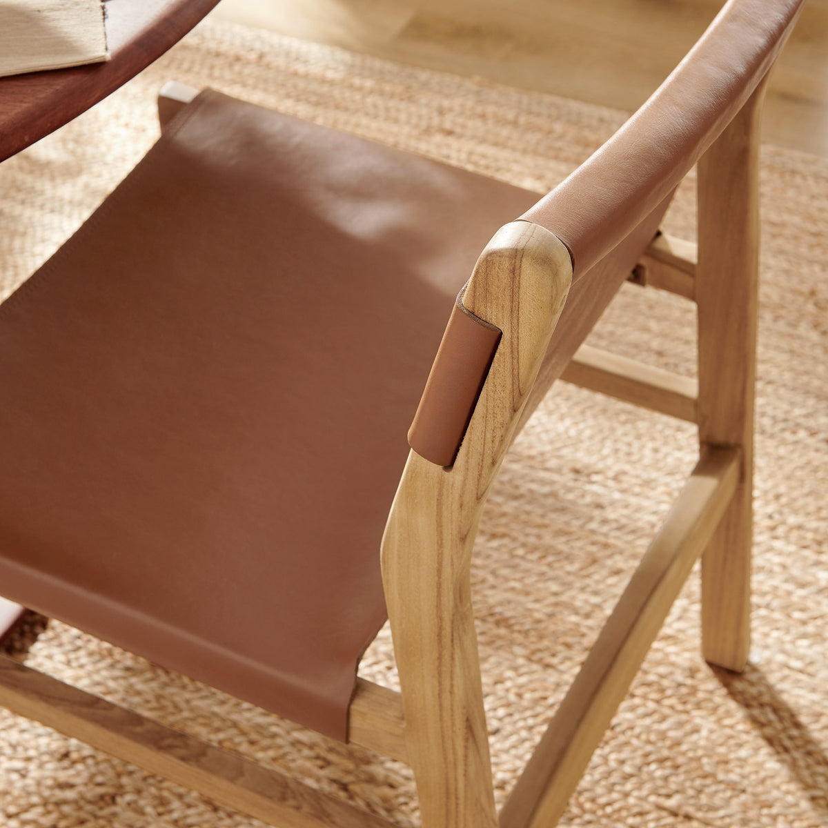 Sonora Leather Dining Side Chair - Chestnut Tan