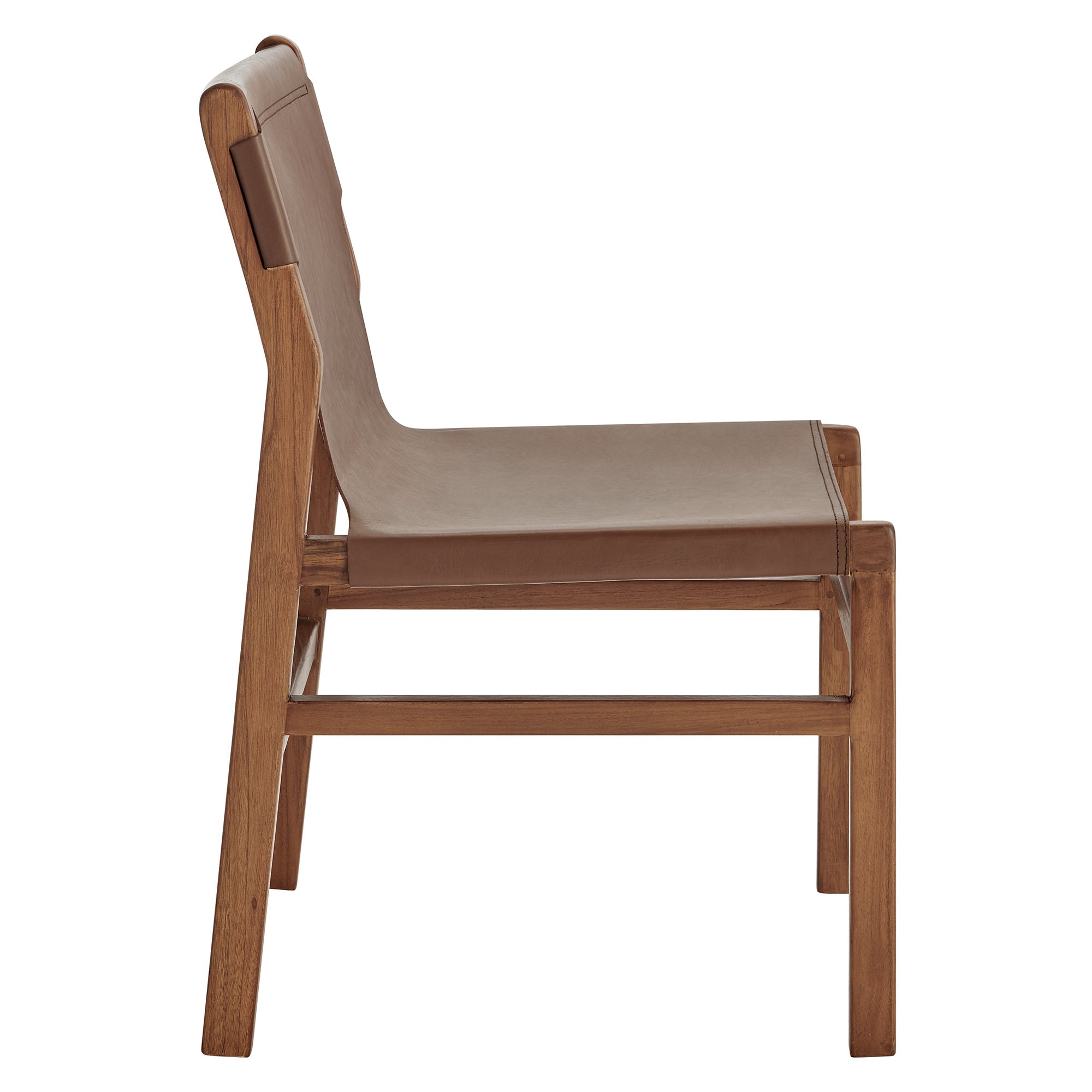 Sonora Leather Dining Side Chair - Nutmeg Brown