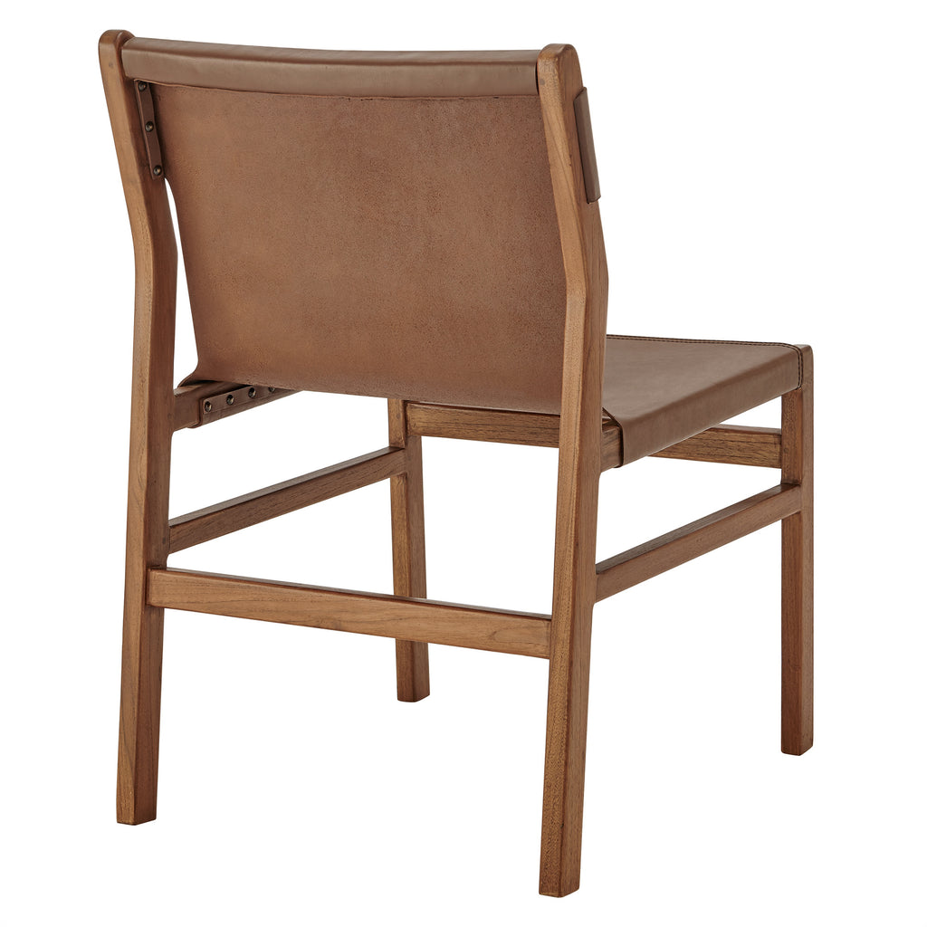 Sonora Leather Dining Side Chair - Nutmeg Brown