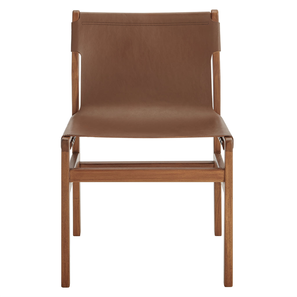 Sonora Leather Dining Side Chair - Nutmeg Brown