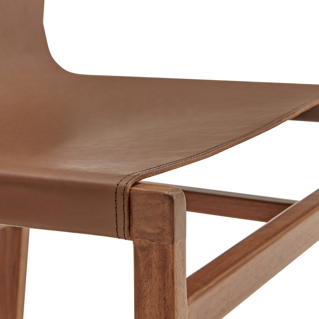 Sonora Leather Dining Side Chair - Nutmeg Brown