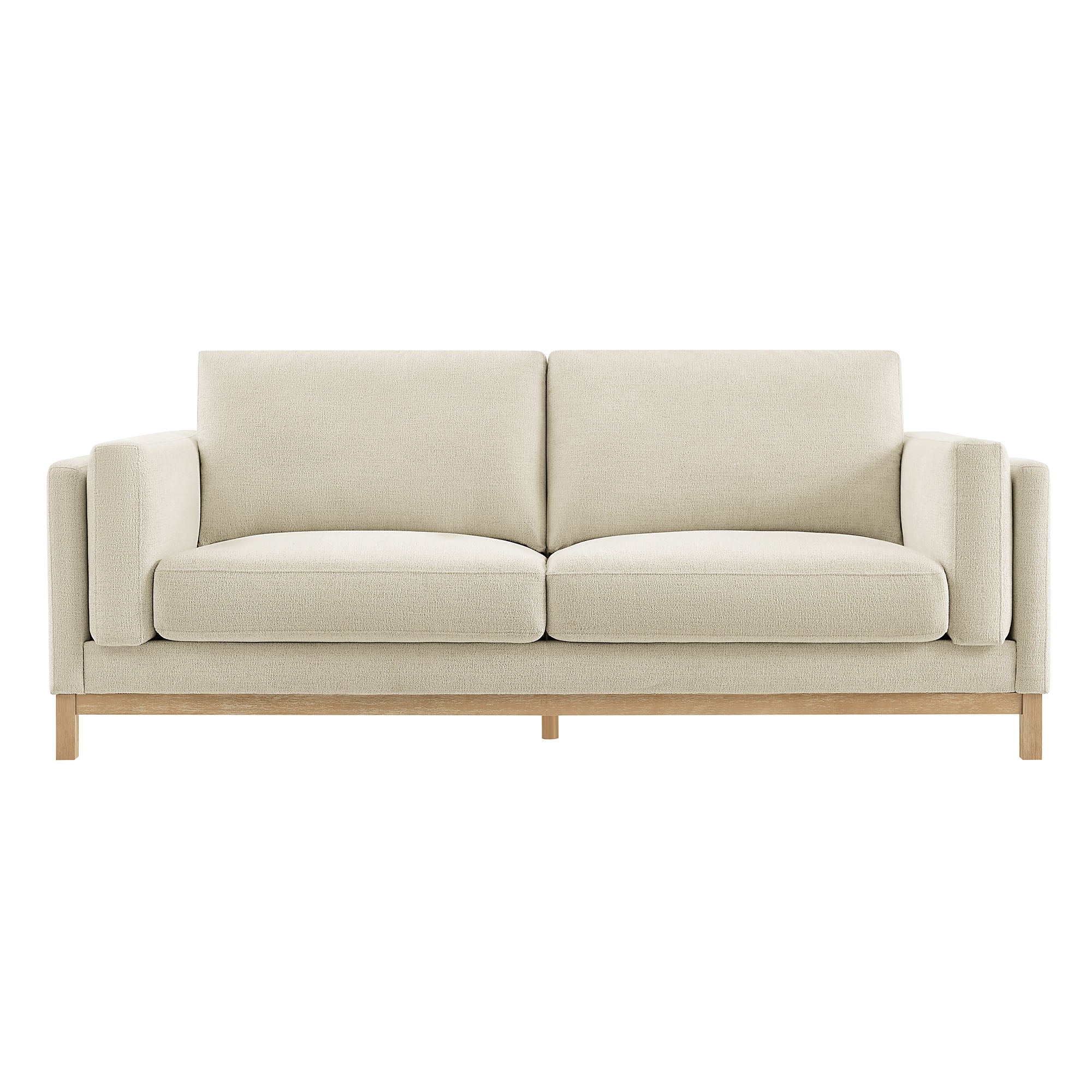 Roscoe 81 inch Fabric Sofa - Ivory