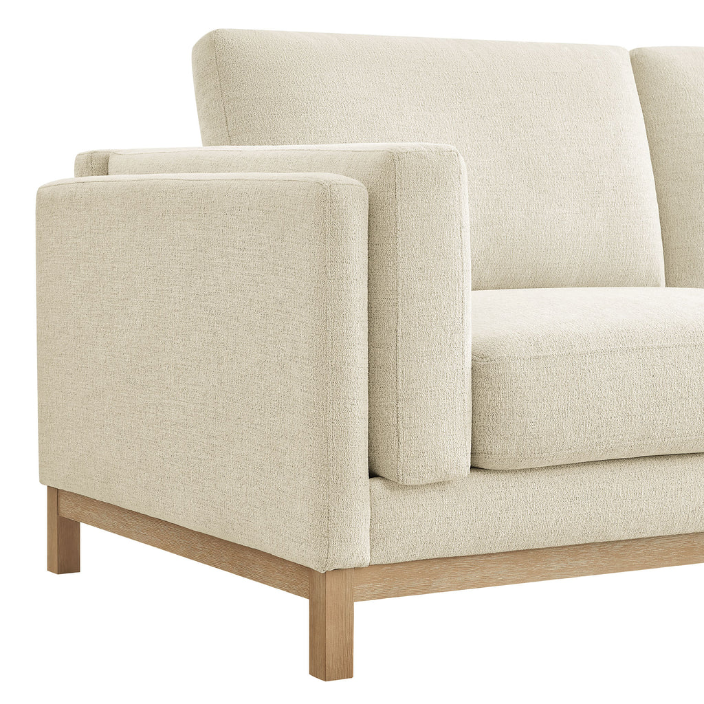 Roscoe 81 inch Fabric Sofa - Ivory