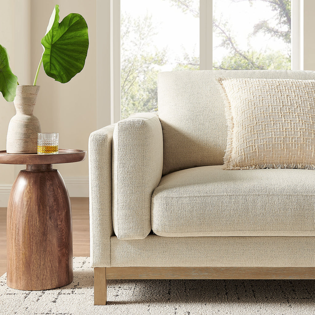 Roscoe 81 inch Fabric Sofa - Ivory