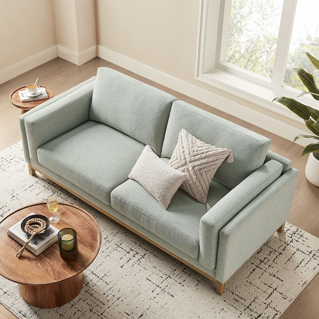 Roscoe 81 inch Fabric Sofa - Mist