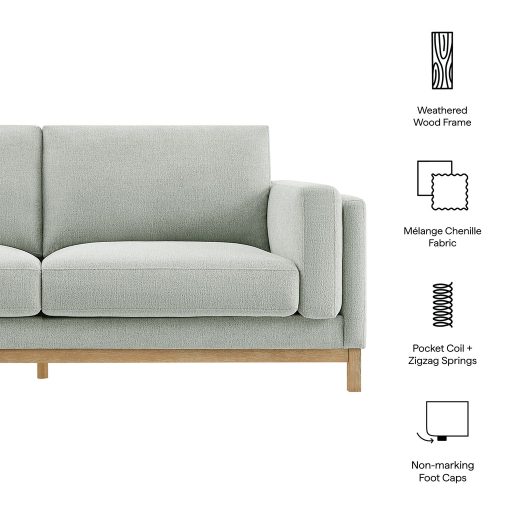 Roscoe 81 inch Fabric Sofa - Mist