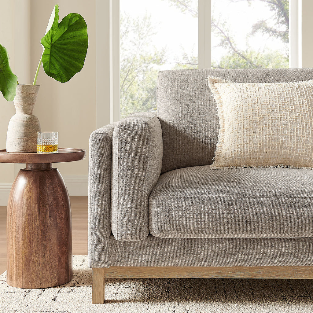 Roscoe 81 inch Fabric Sofa - Pewter