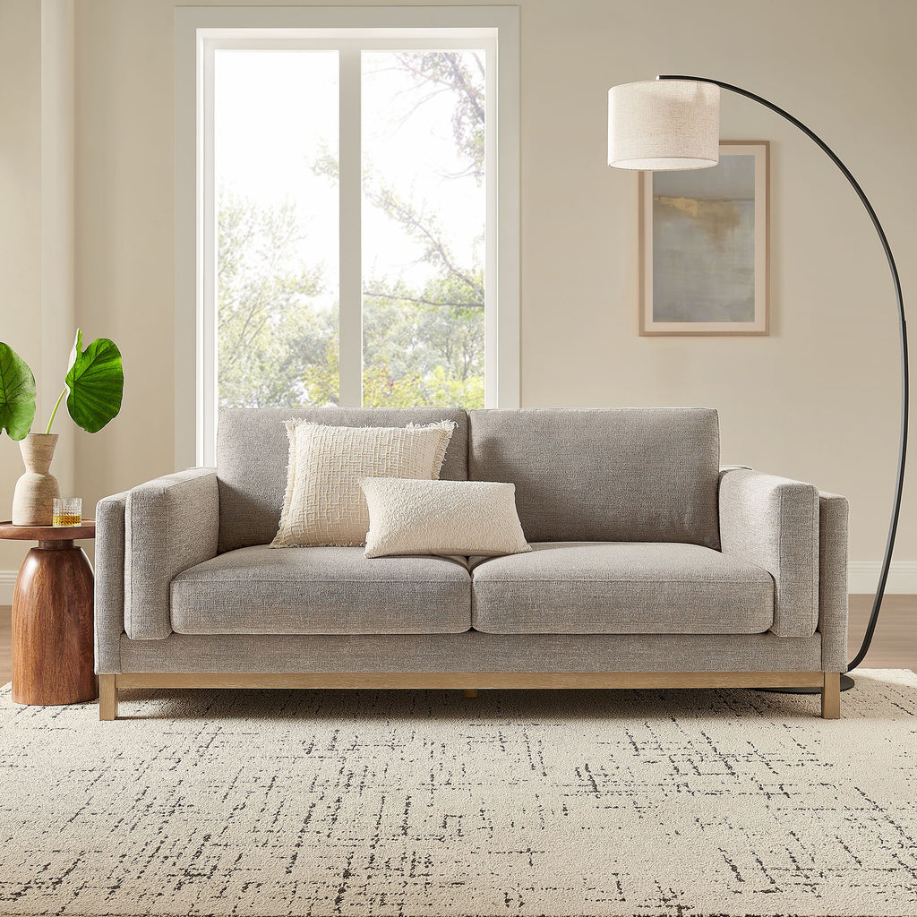 Roscoe 81 inch Fabric Sofa - Pewter