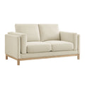 Roscoe 63 inch Fabric Loveseat - Ivory