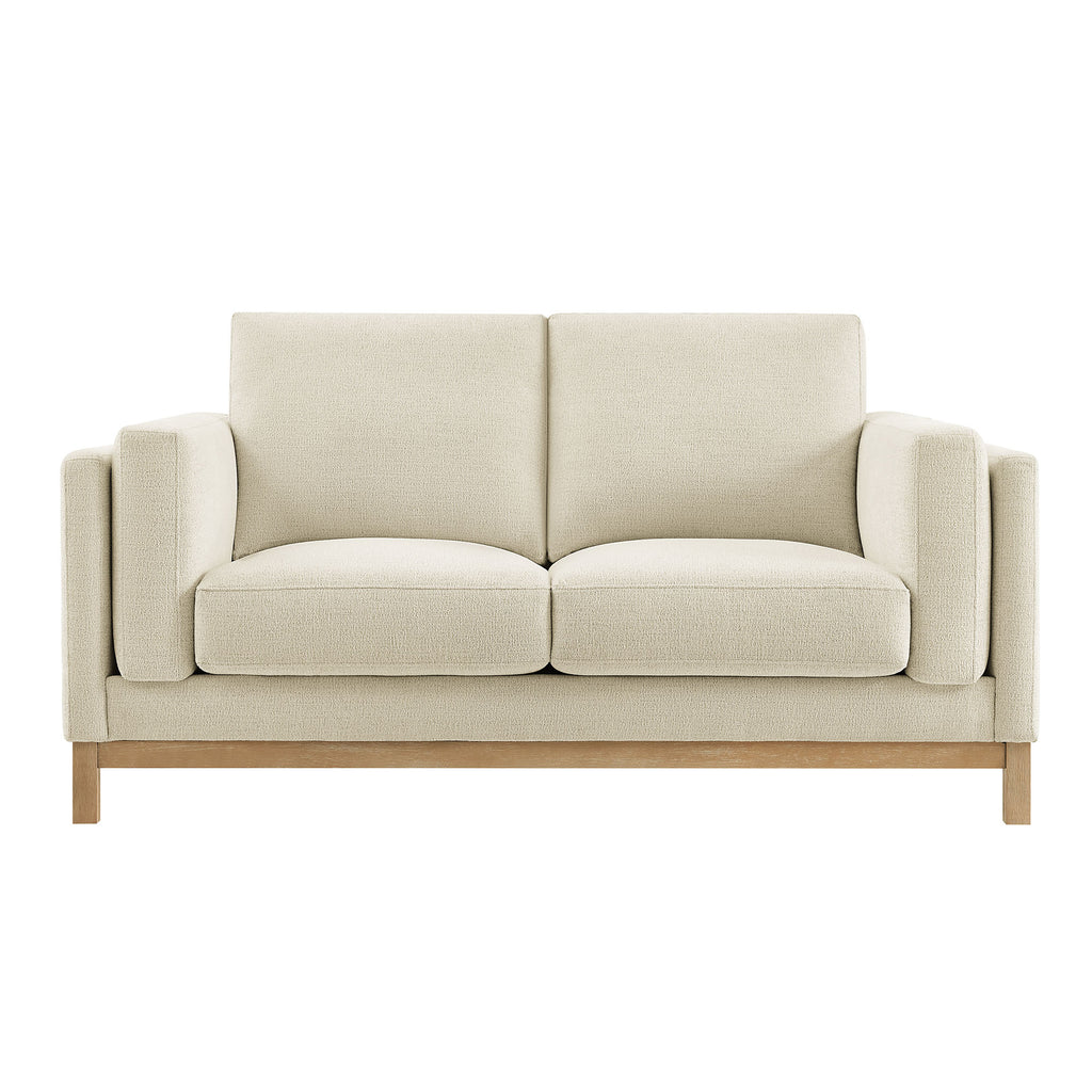 Roscoe 63 inch Fabric Loveseat - Ivory