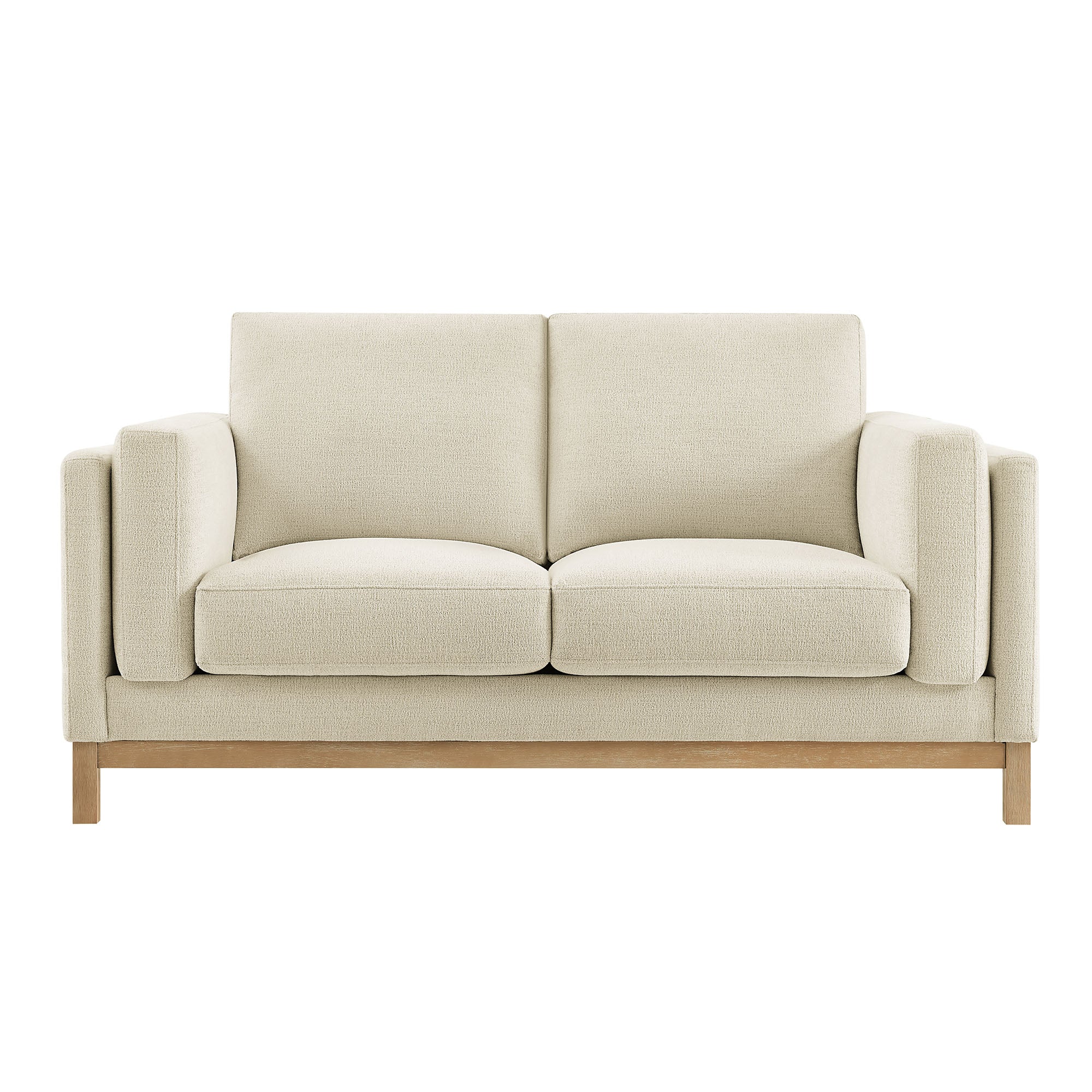 Roscoe 63 inch Fabric Loveseat - Ivory