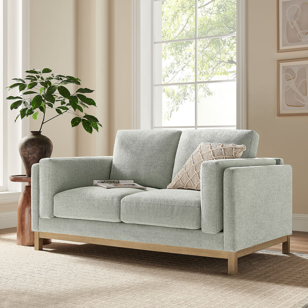 Roscoe 63 inch Fabric Loveseat - Mist