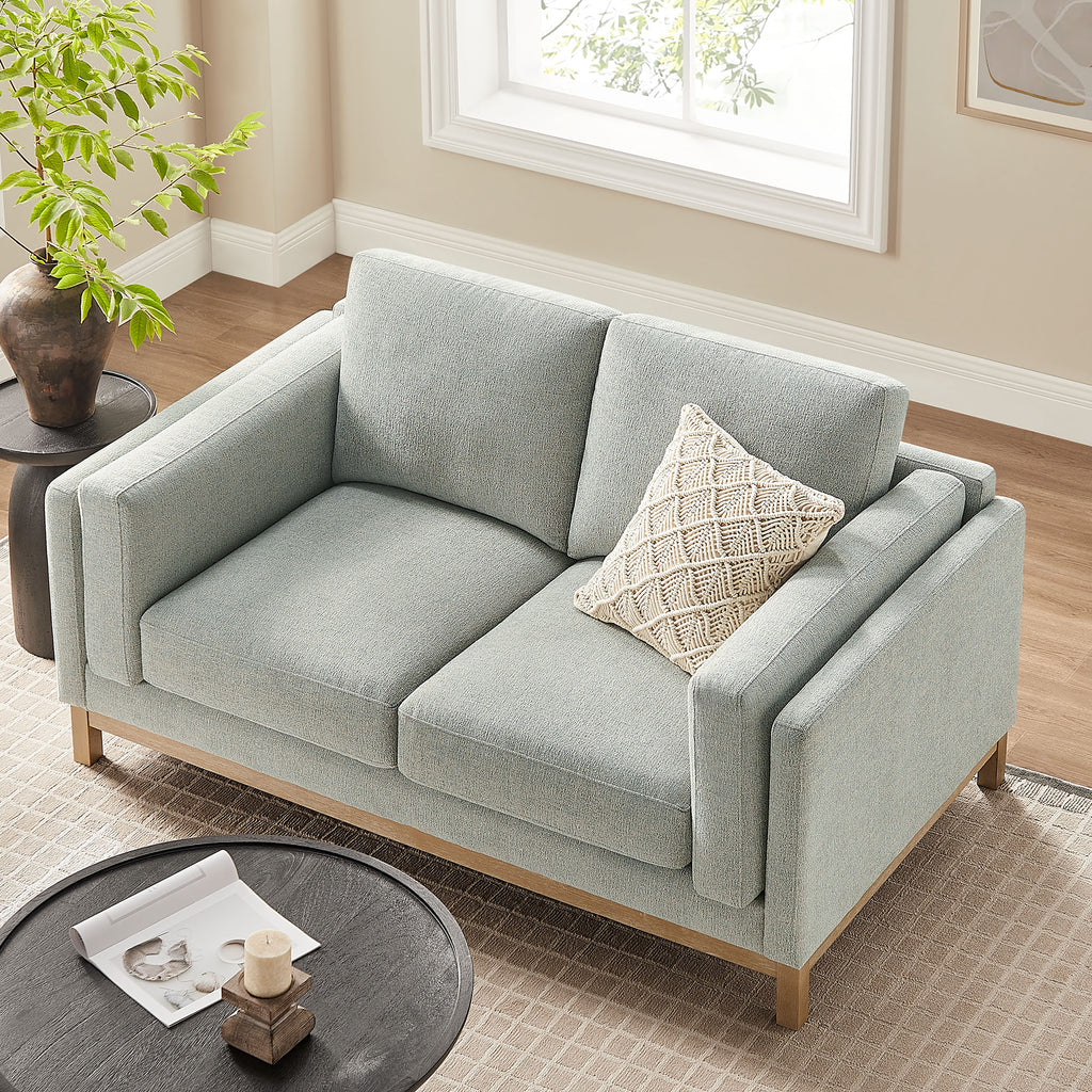 Roscoe 63 inch Fabric Loveseat - Mist