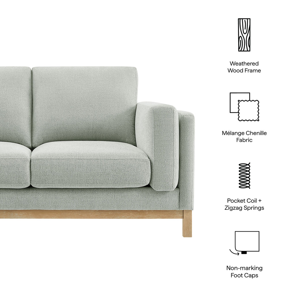 Roscoe 63 inch Fabric Loveseat - Mist