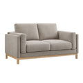 Roscoe 63 inch Fabric Loveseat - Pewter
