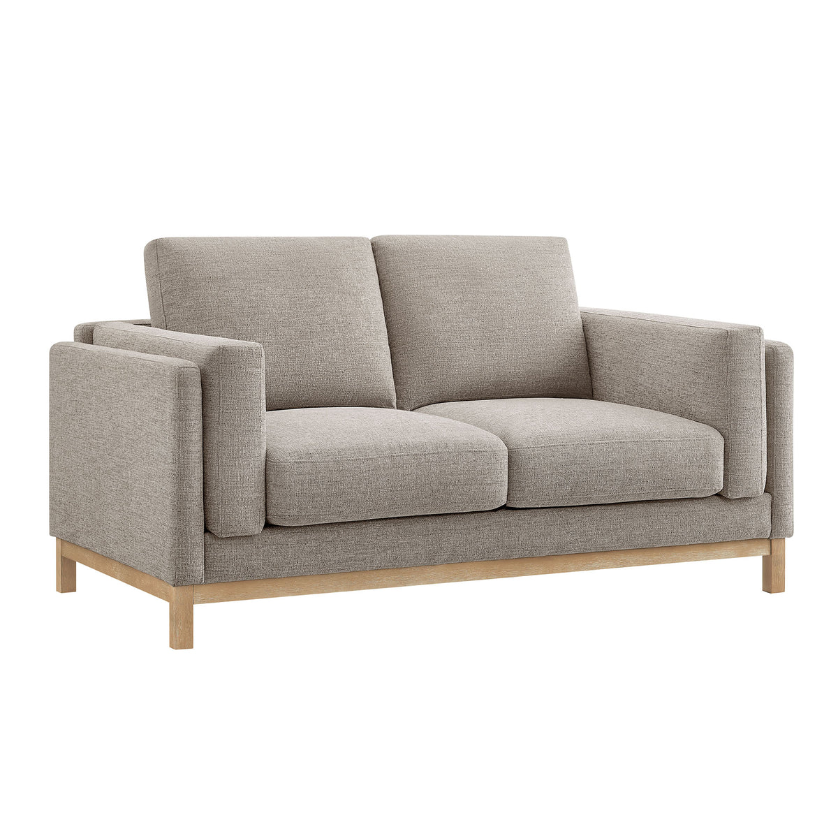 Roscoe 63 inch Fabric Loveseat - Pewter