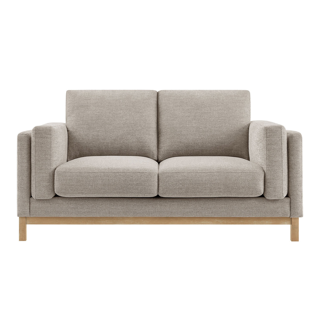 Roscoe 63 inch Fabric Loveseat - Pewter