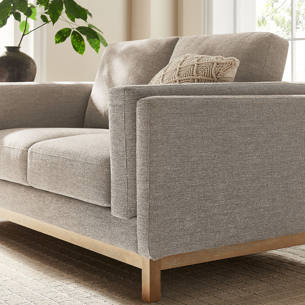Roscoe 63 inch Fabric Loveseat - Pewter