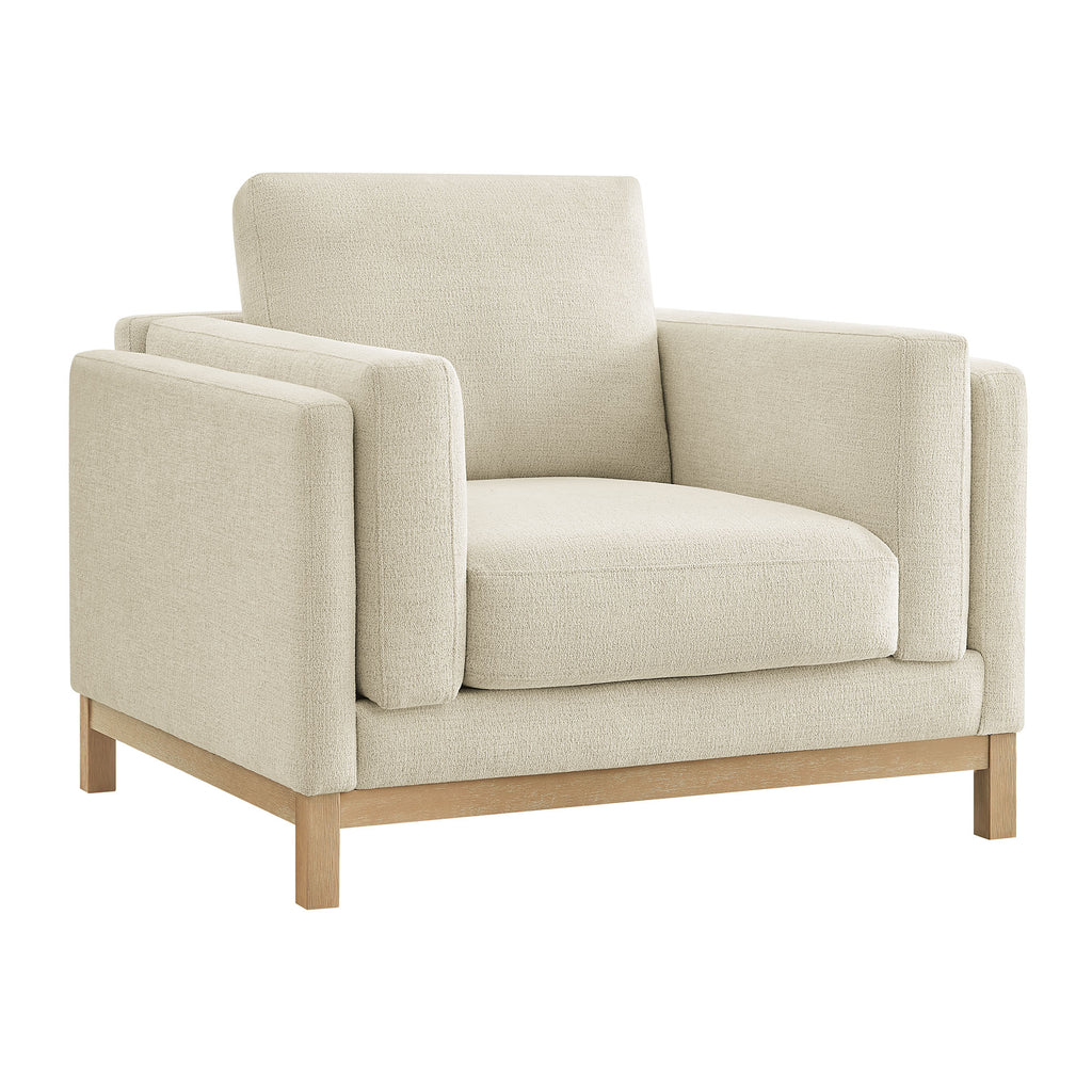 Roscoe Fabric Armchair - Ivory