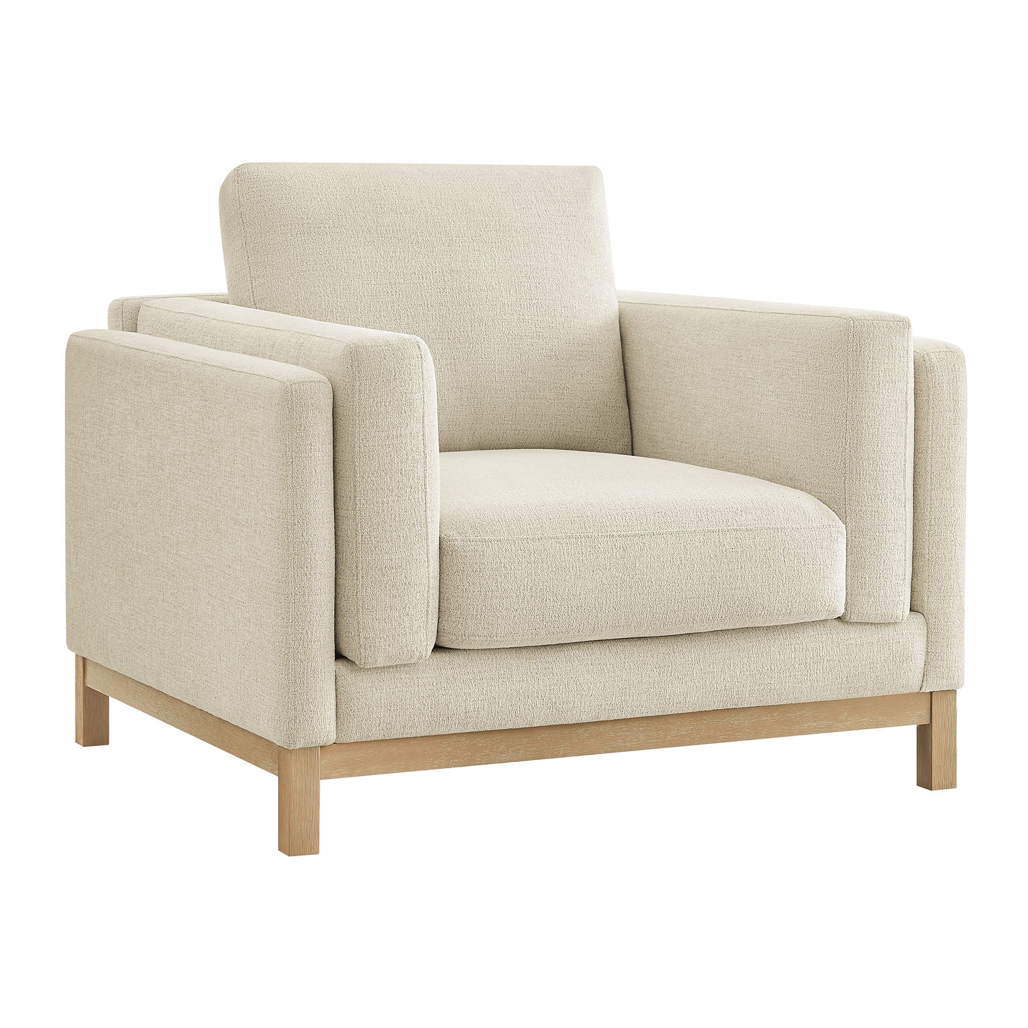 Roscoe Fabric Armchair - Ivory