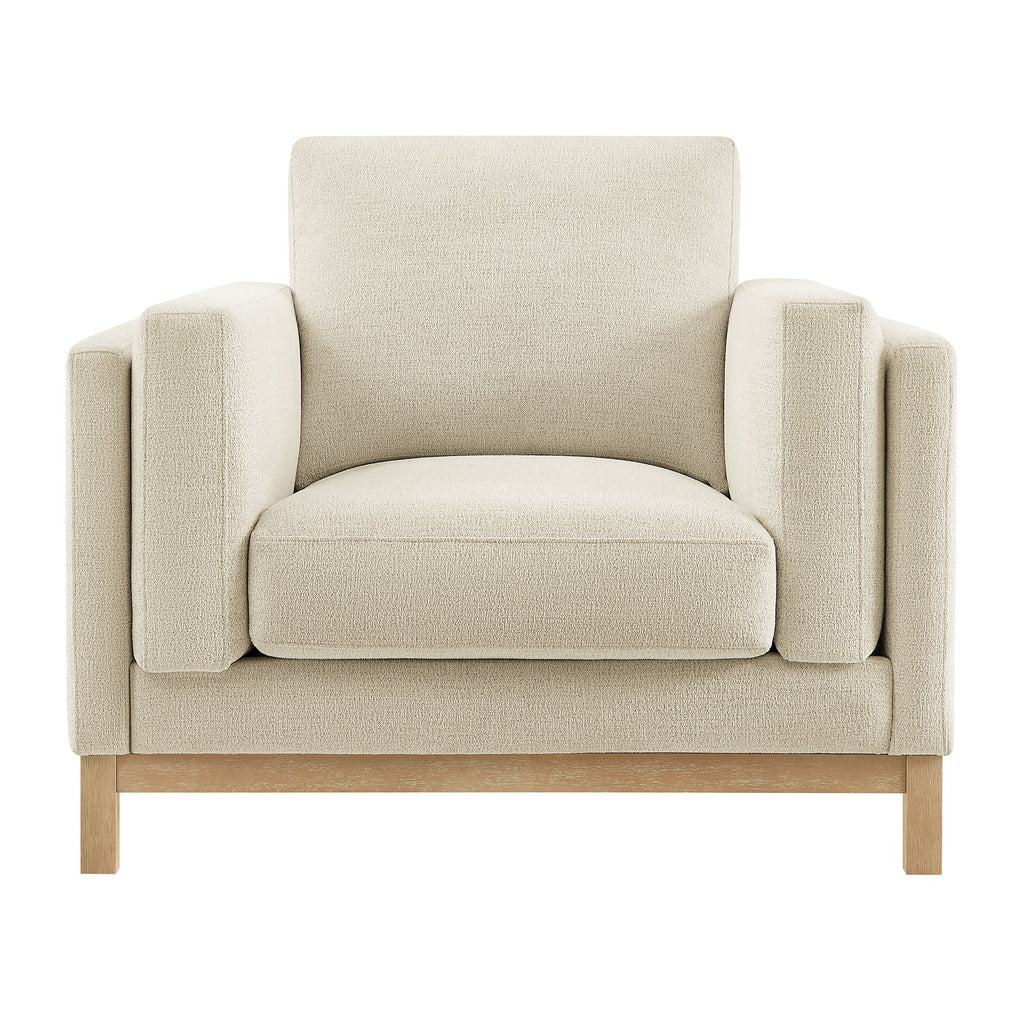 Roscoe Fabric Armchair - Ivory