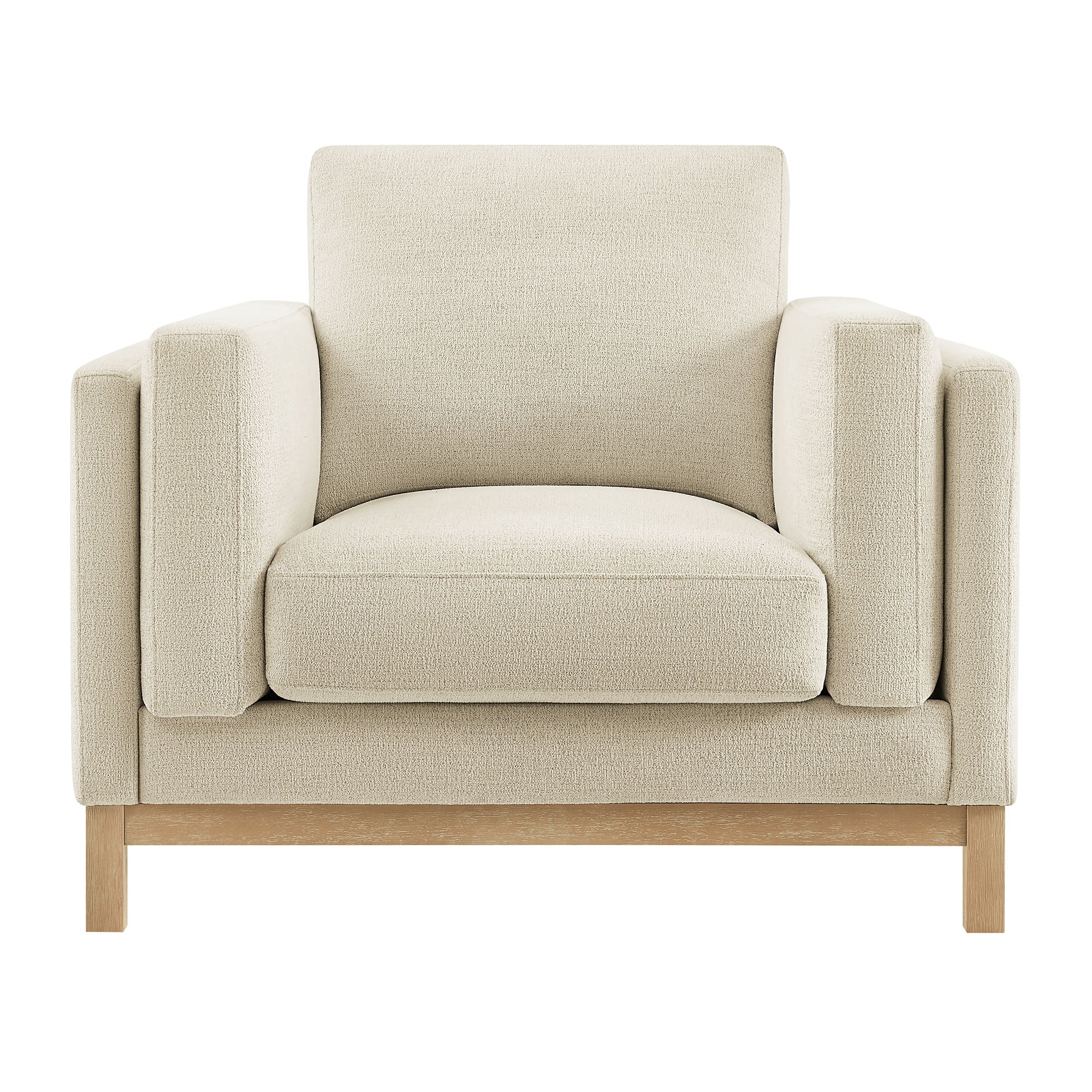Roscoe Fabric Armchair - Ivory