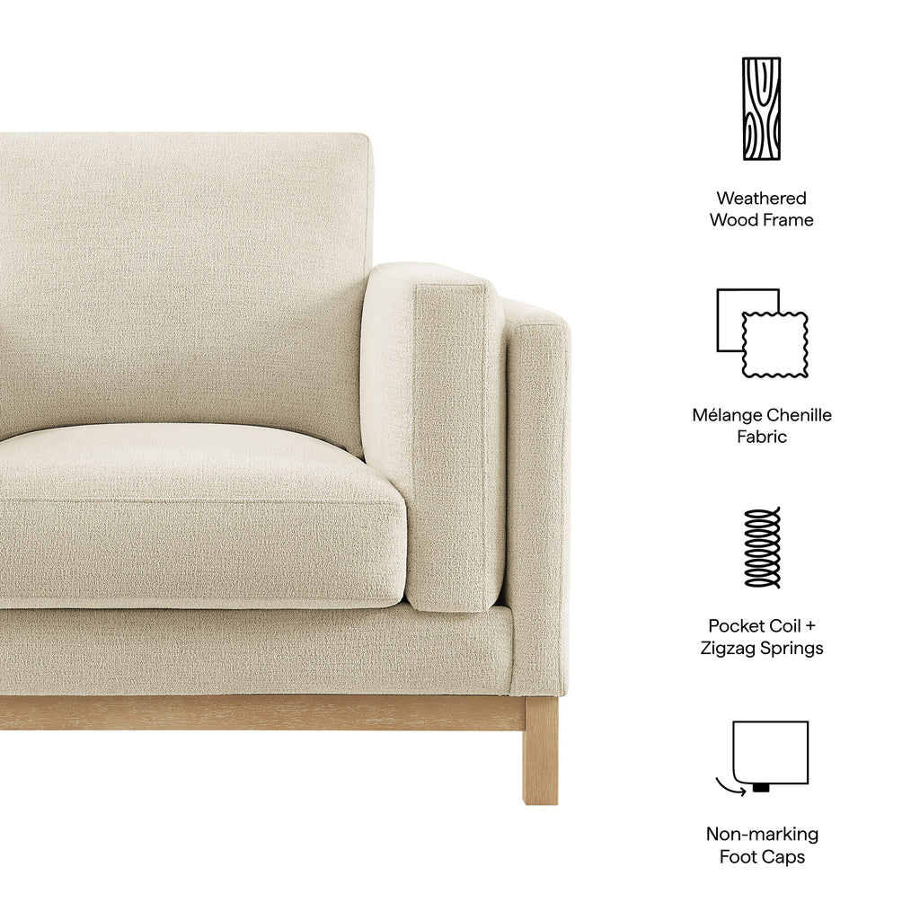 Roscoe Fabric Armchair - Ivory