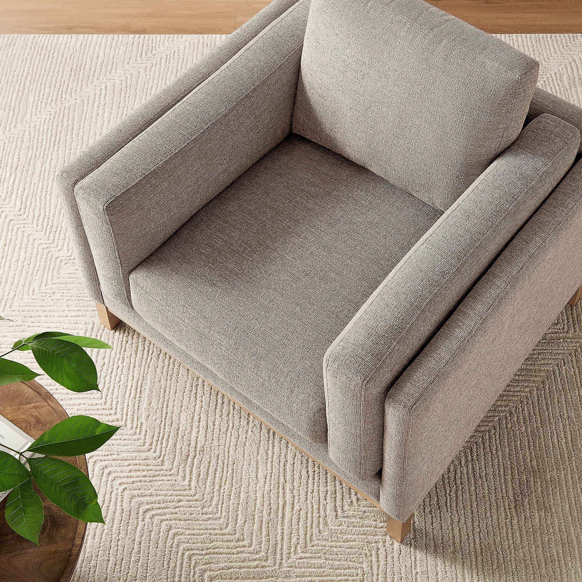 Roscoe Fabric Armchair - Pewter