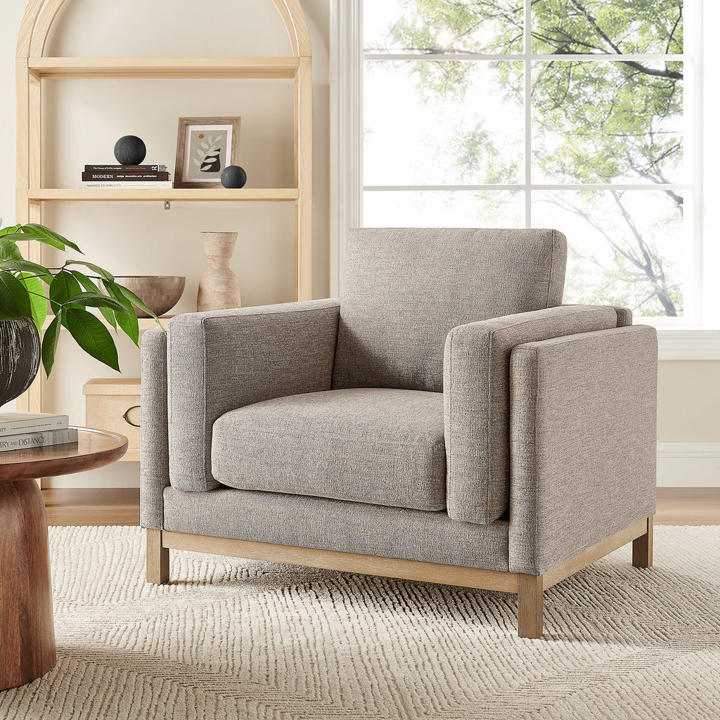 Roscoe Fabric Armchair - Pewter