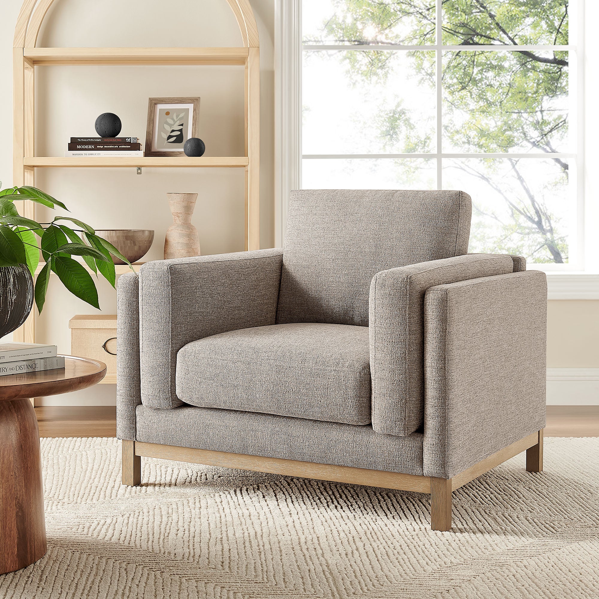Roscoe Fabric Armchair - Pewter