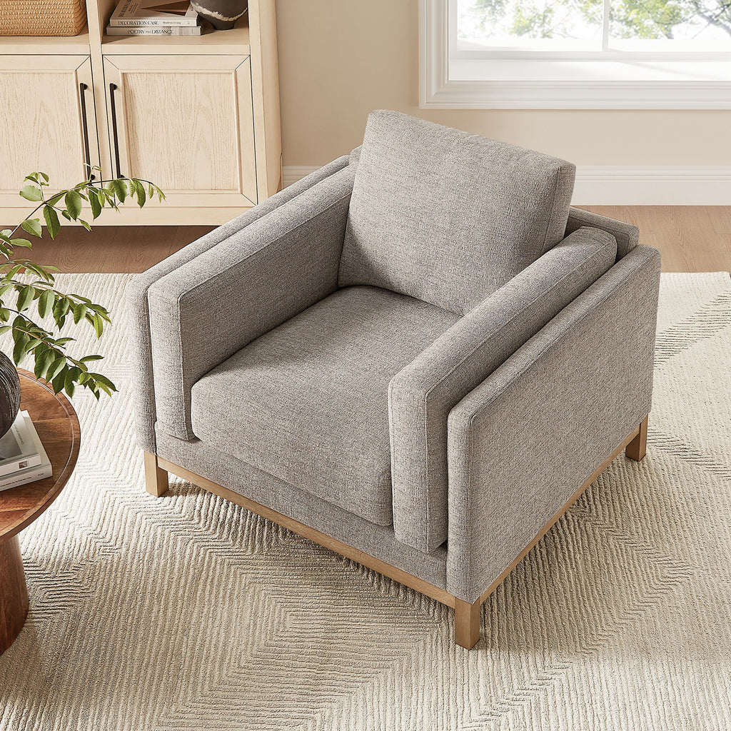 Roscoe Fabric Armchair - Pewter