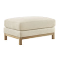 Roscoe Fabric Ottoman - Ivory