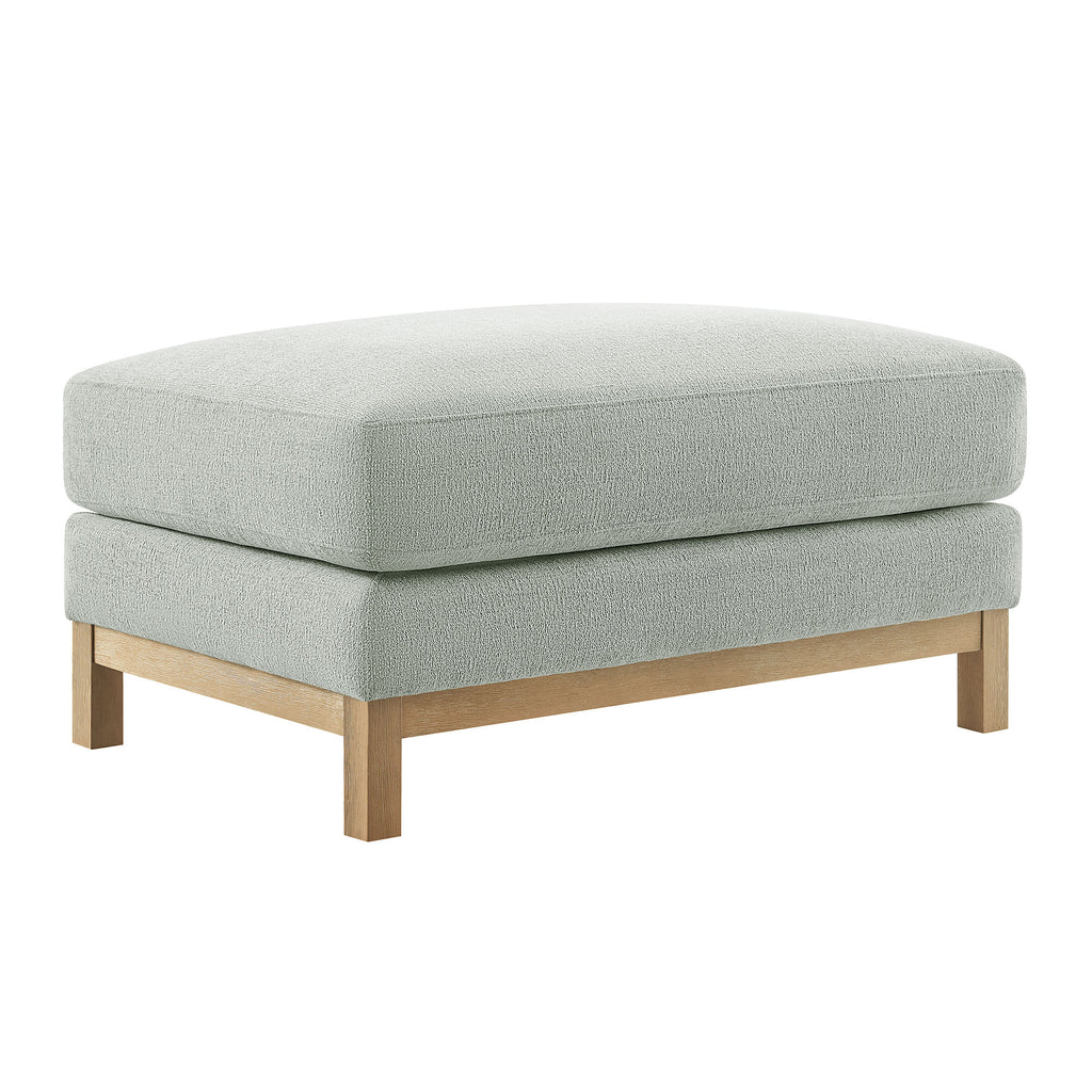 Roscoe Fabric Ottoman - Mist