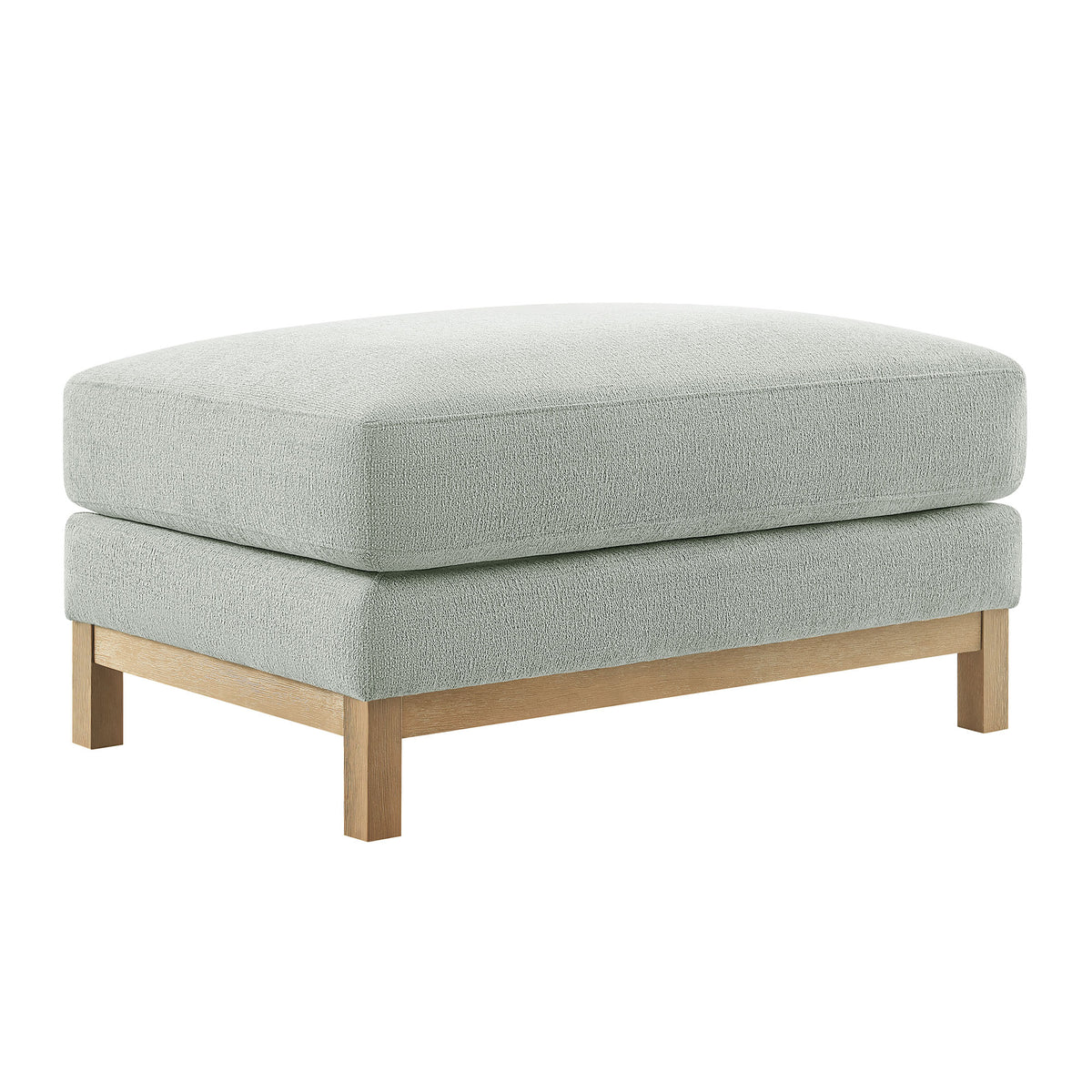 Roscoe Fabric Ottoman - Mist