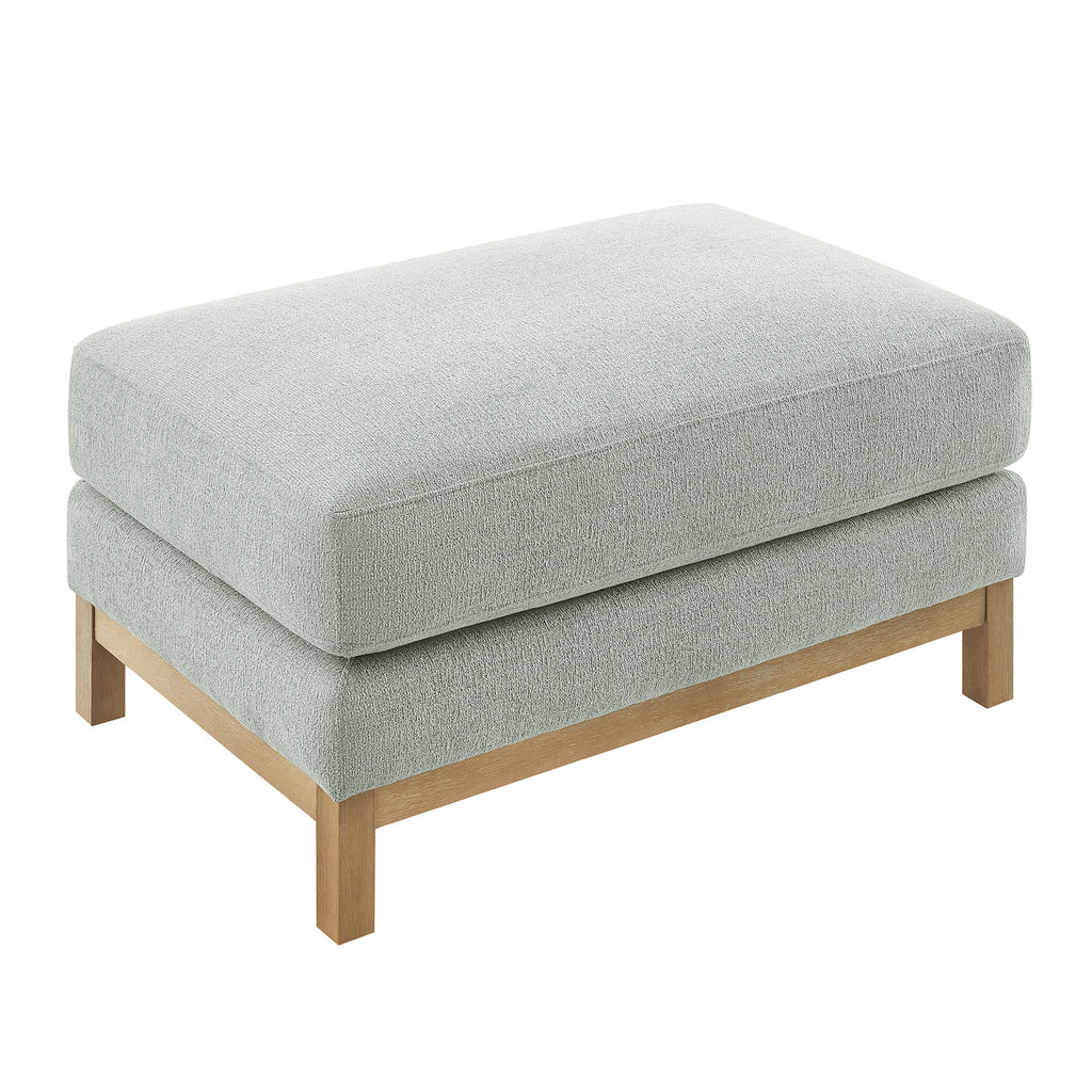 Roscoe Fabric Ottoman - Mist
