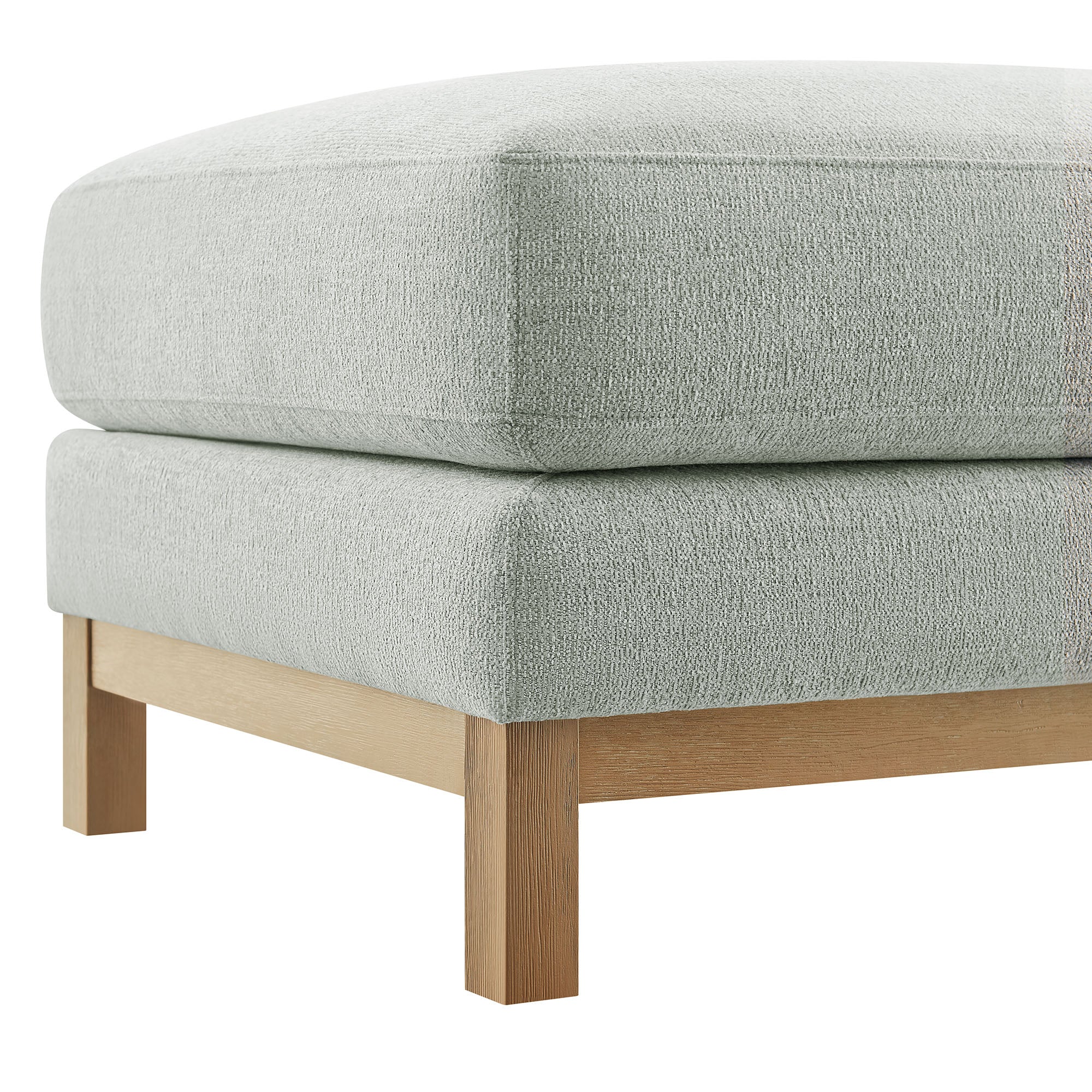 Roscoe Fabric Ottoman - Mist