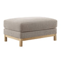 Roscoe Fabric Ottoman - Pewter