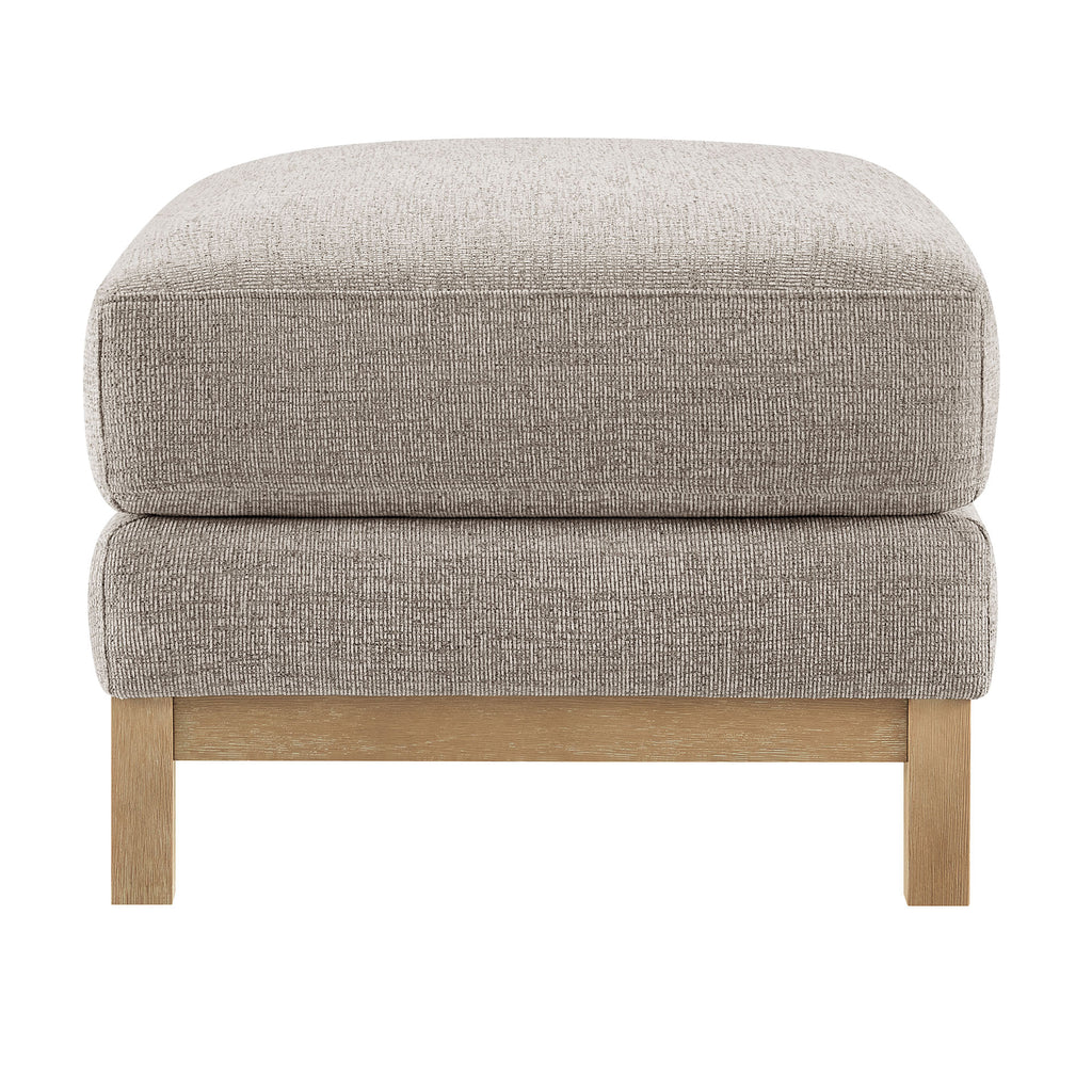 Roscoe Fabric Ottoman - Pewter