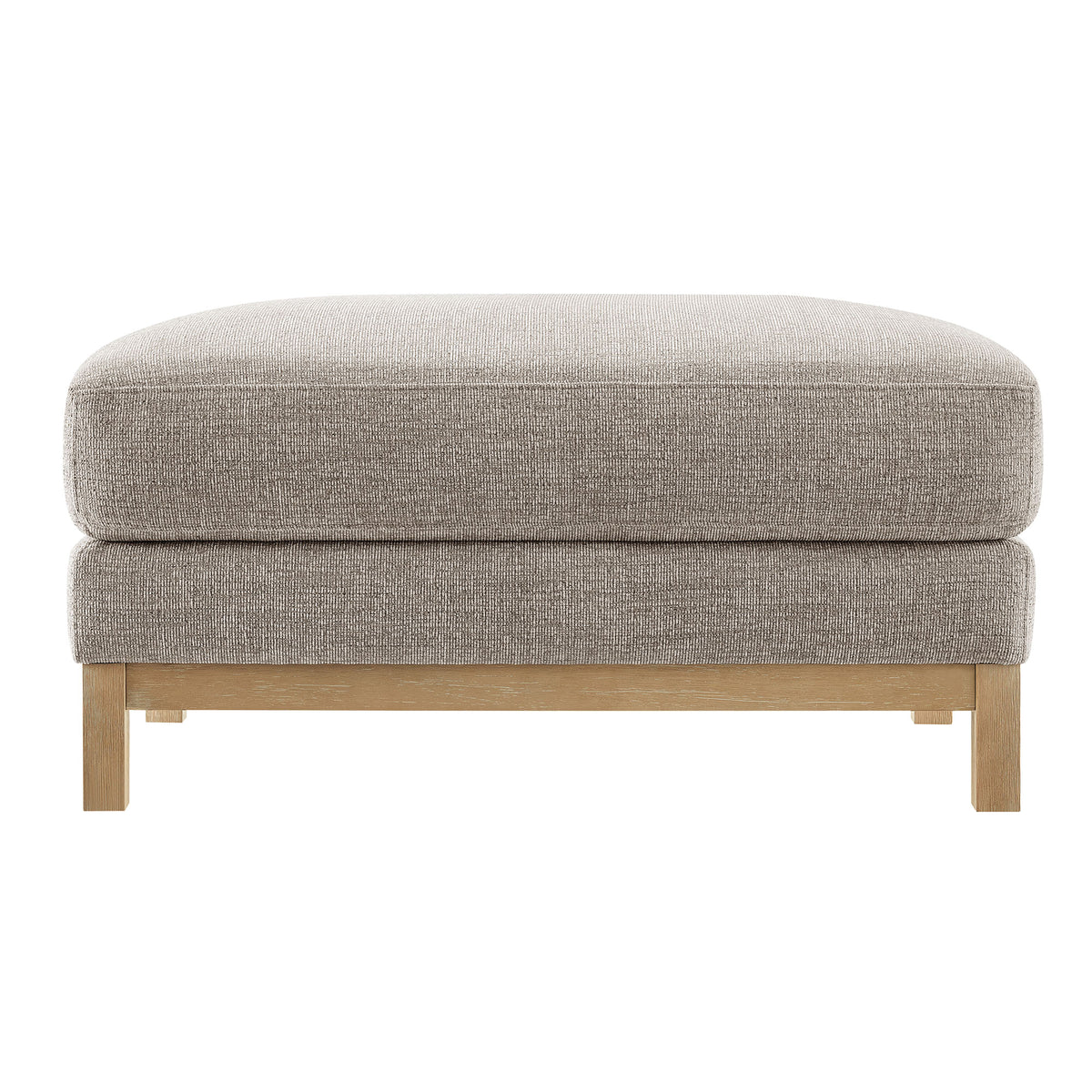 Roscoe Fabric Ottoman - Pewter