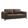 Roscoe 81 inch Vegan Leather Sofa - Espresso