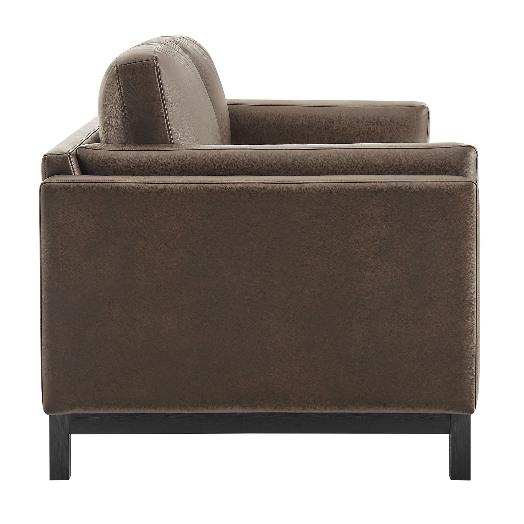 Roscoe 81 inch Vegan Leather Sofa - Espresso
