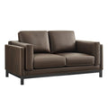 Roscoe 63 inch Vegan Leather Loveseat - Espresso