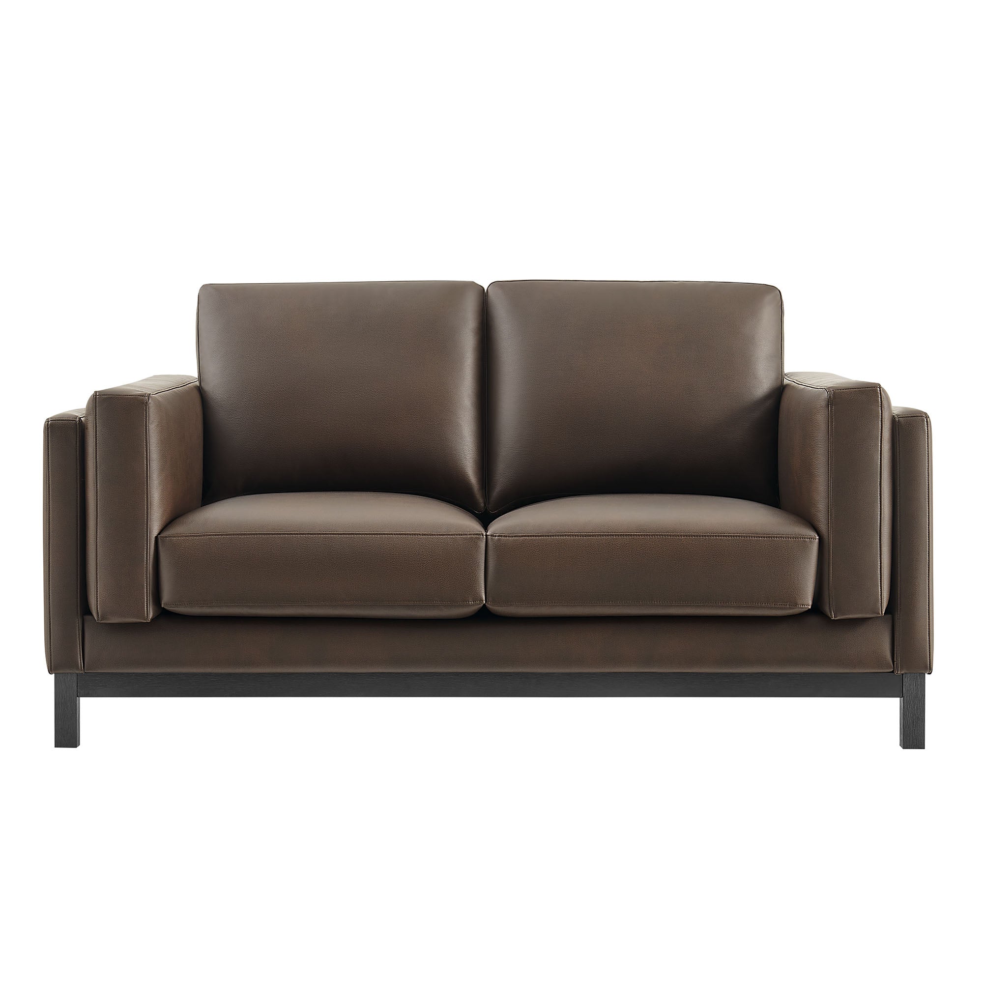 Roscoe 63 inch Vegan Leather Loveseat - Espresso